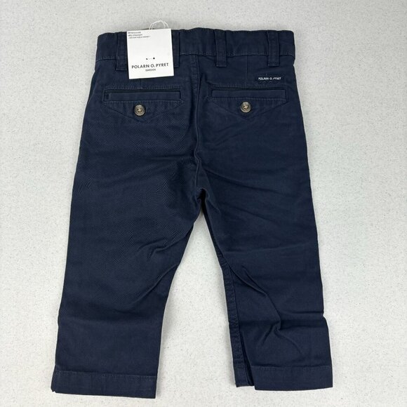 Polarn O. Pyret Regular Straight Leg Pants Navy NWT 9-12M - Picture 8 of 8